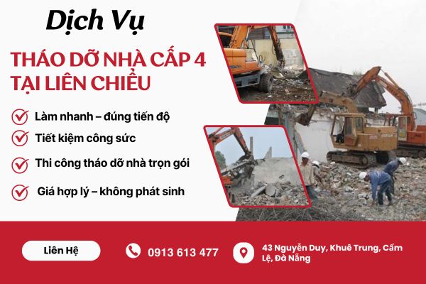 Tháo Dỡ Nhà Cấp 4 tại Liên Chiểu – Giải Pháp An Toàn, Nhanh Chóng và Hiệu Quả