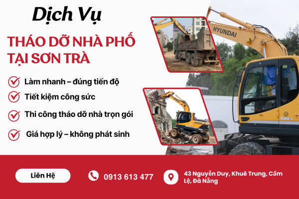 Tháo Dỡ Nhà Phố tại Sơn Trà – Dịch Vụ Uy Tín HNDC