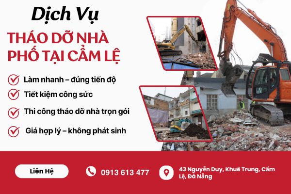 Tháo Dỡ Nhà Phố Tại Cẩm Lệ – An Toàn Và Hiệu Quả