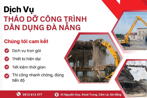 Tháo Dỡ Công Trình Dân Dụng Đà Nẵng – Dịch Vụ Chuyên Nghiệp, An Toàn, Nhanh Chóng