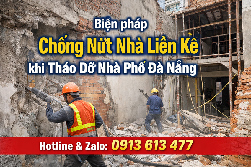 Biện Pháp Chống Nứt Nhà Liền Kề Khi Tháo Dỡ Nhà Phố Đà Nẵng