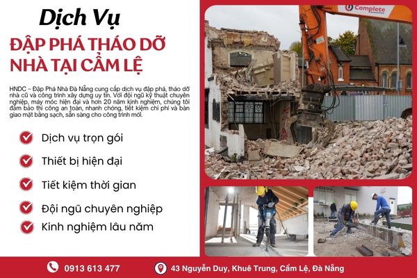 <p dir="ltr" style="text-align: center;" role="presentation"><strong>Đập Ph&aacute; Th&aacute;o Dỡ Nh&agrave; Tại Cẩm Lệ</strong></p>